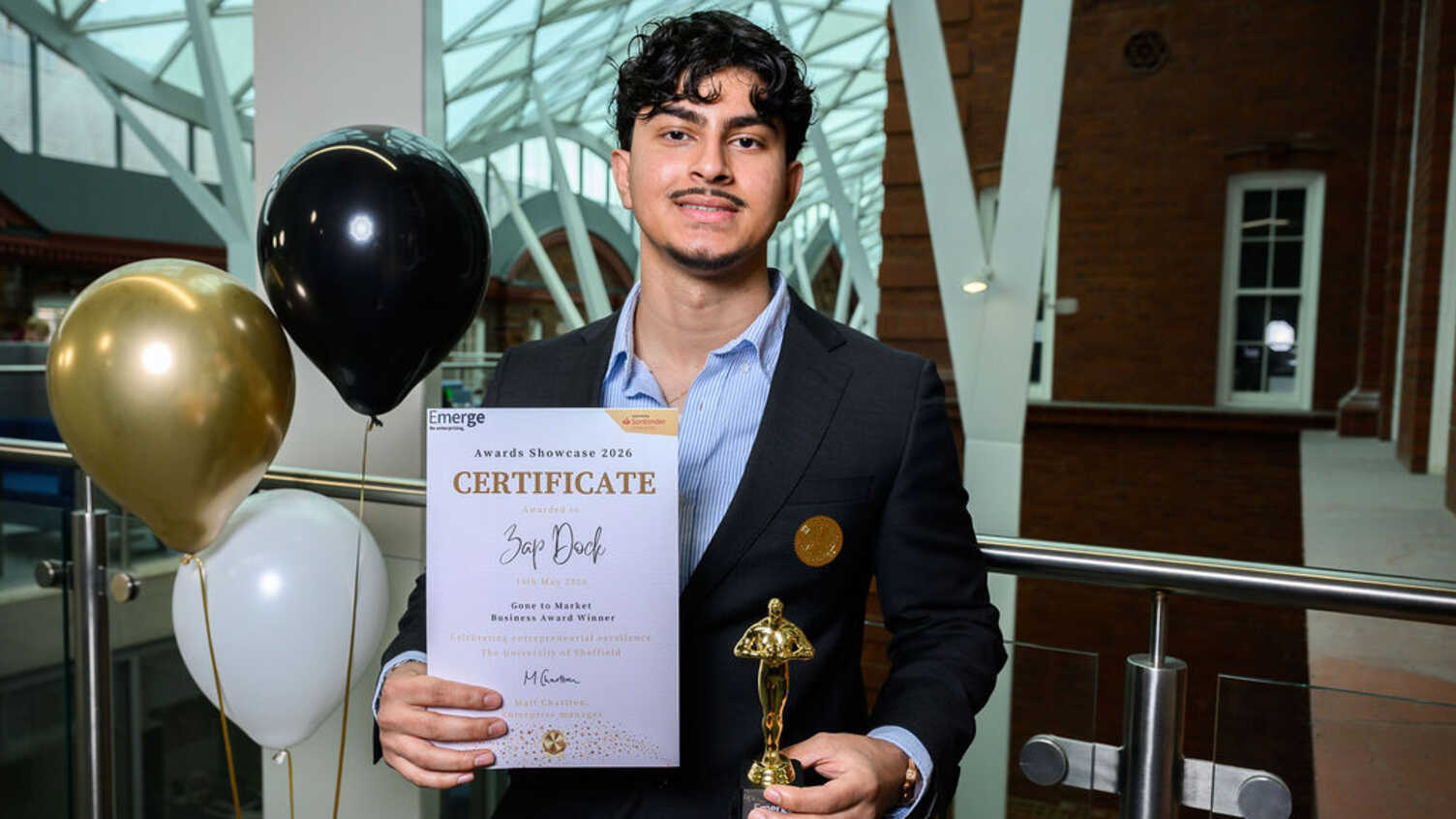 Zap Dock winner of the Gone to Market Category at the University of Sheffield Awards Showcase 2026